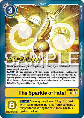 The Sparkle of Fate! [BT16-093] [Beginning Observer Pre-Release Cards] Foil