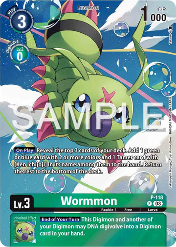 Wormmon (Digimon Adventure 02: The Beginning Set) [P-118] [Digimon Promotion Cards] Foil