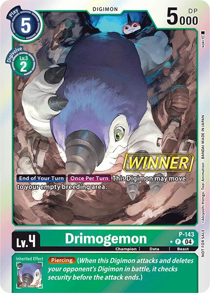 Drimogemon (Store Tournament 2024 Jul. - Sep. Winner Pack) [P-143] [Digimon Promotion Cards] Foil