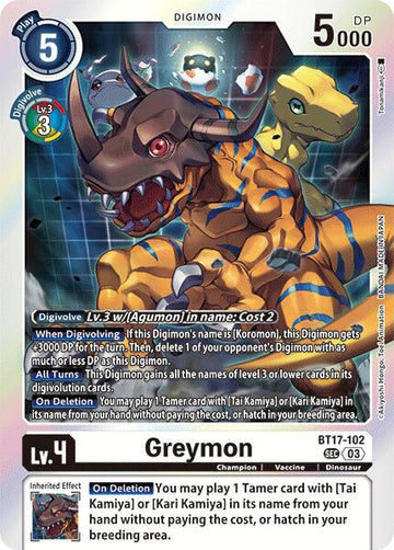 Greymon [BT17-102] [Secret Crisis] Foil