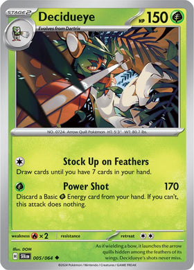 Decidueye [005/064] [Shrouded Fable] Reverse Holofoil