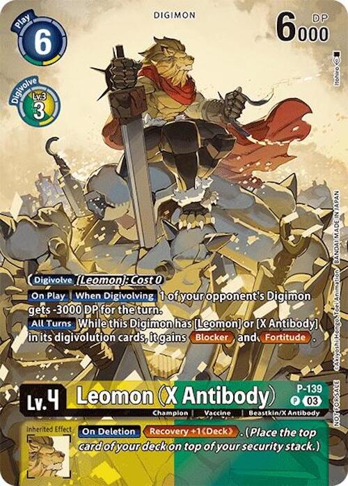 Leomon (X Antibody) (Update Pack 2024) [P-139] [Digimon Promotion Cards] Foil