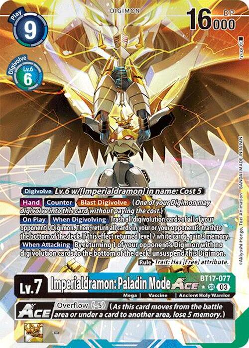 Imperialdramon: Paladin Mode ACE (Alternate Art) [BT17-077] [Secret Crisis] Foil