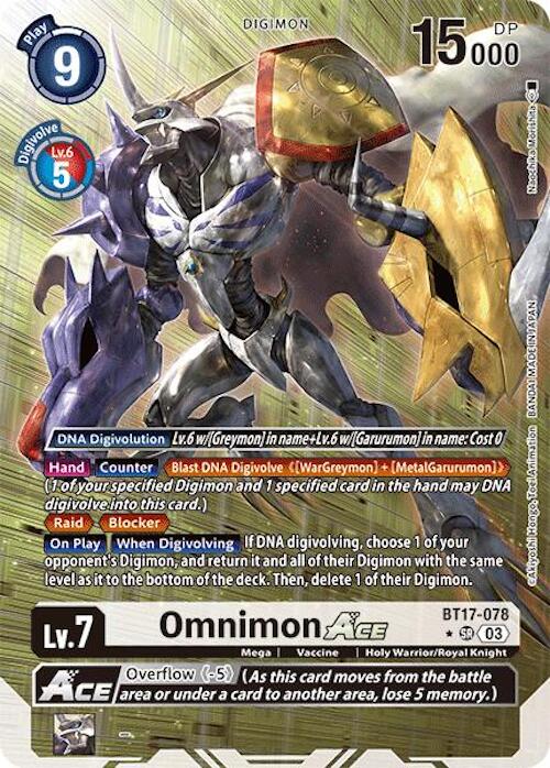 Omnimon ACE (Alternate Art) [BT17-078] [Secret Crisis] Foil