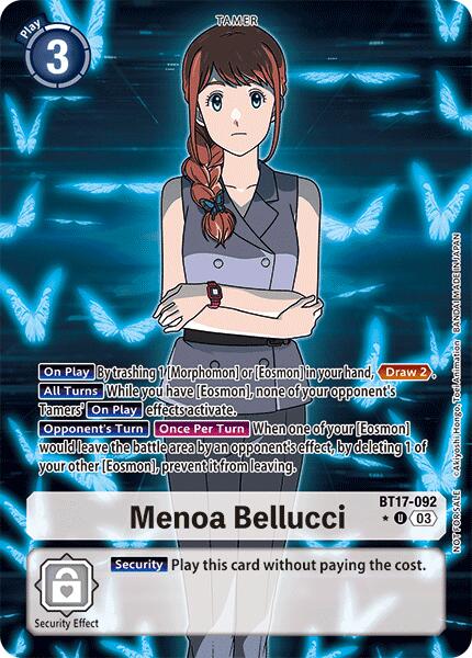 Menoa Bellucci (Box Promotion Pack: Secret Crisis) [BT17-092] [Secret Crisis] Foil