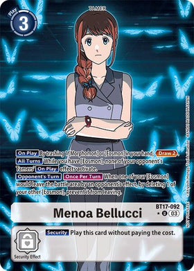 Menoa Bellucci (Box Promotion Pack: Secret Crisis) [BT17-092] [Secret Crisis] Foil
