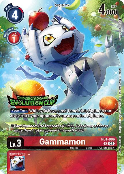 Gammamon (August 2024 Evolution Cup Participant) [RB1-006] [Resurgence Booster] Foil