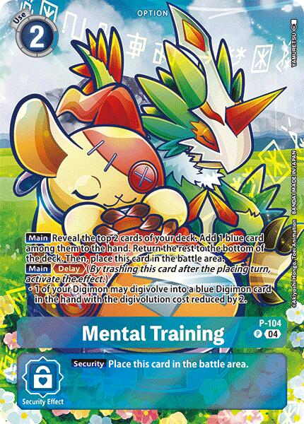 Mental Training (Starter Deck 18 Exclusive) [P-104] [Digimon Promotion Cards] Foil