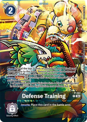 Defense Training (Starter Deck 19 Exclusive) [P-107] [Digimon Promotion Cards] Foil