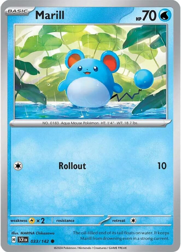 Marill [033/142] [Stellar Crown] Reverse Holofoil