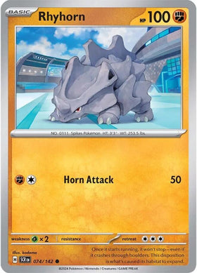 Rhyhorn [074/142] [Stellar Crown] Reverse Holofoil
