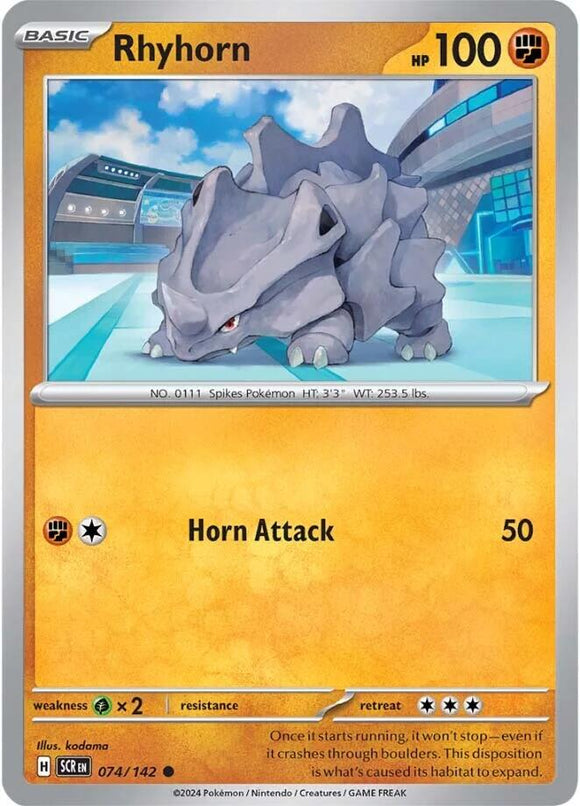 Rhyhorn [074/142] [Stellar Crown] Reverse Holofoil