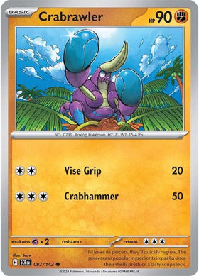 Crabrawler [087/142] [Stellar Crown] Reverse Holofoil