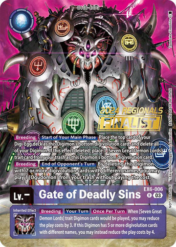 Gate of Deadly Sins (2024 Regionals Finalist) [EX6-006] [Infernal Ascension] Foil