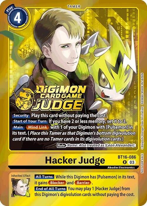 Hacker Judge (Judge Pack 6) [BT16-086 R] [Beginning Observer] Foil