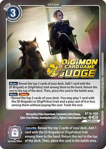 Metropolitan Police Department, Community Safety Bureau, Cyber Crime Division... (Judge Pack 6) [BT16-096] [Beginning Observer] Foil