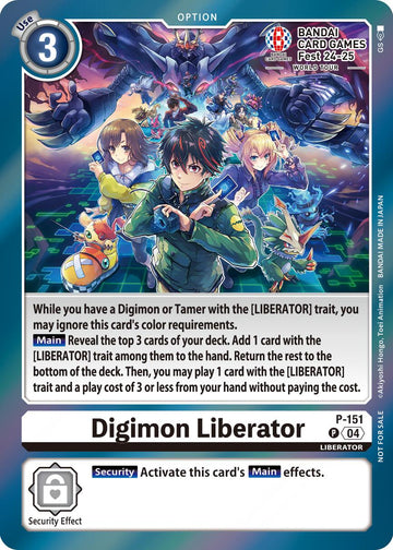 Digimon Liberator (BANDAI Card Games Fest 24-25 World Tour) [P-151] [Digimon Promotion Cards] Foil