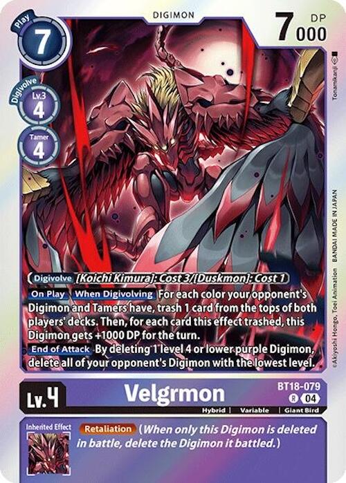 Velgrmon [BT18-079] [Release Special Booster 2.0] Foil