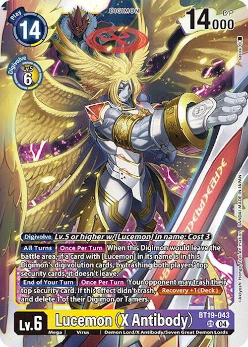 Lucemon (X Antibody) [BT19-043] [Release Special Booster 2.0] Foil