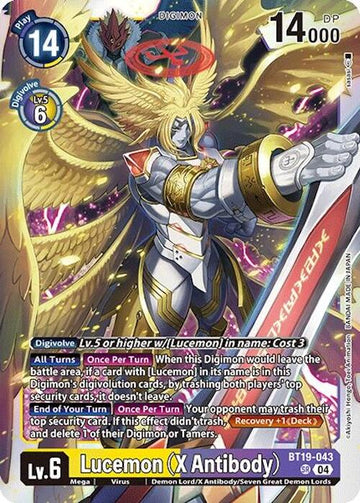 Lucemon (X Antibody) [BT19-043] [Release Special Booster 2.0] Foil