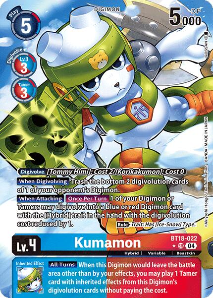 Kumamon (Alternate Art) [BT18-022] [Release Special Booster 2.0] Foil