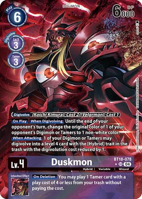 Duskmon (Alternate Art) [BT18-078] [Release Special Booster 2.0] Foil