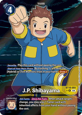 J.P. Shibayama (Release Special Booster 2.0: Box Promotion Pack) [BT18-091] [Release Special Booster 2.0] Foil