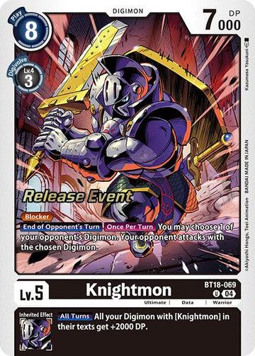 Knightmon [BT18-069] [Release Special Booster 2.0 Celebration Event Cards] Foil