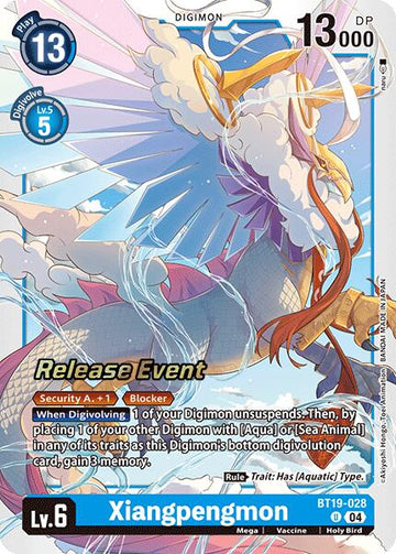 Xiangpengmon [BT19-028] [Release Special Booster 2.0 Celebration Event Cards] Foil