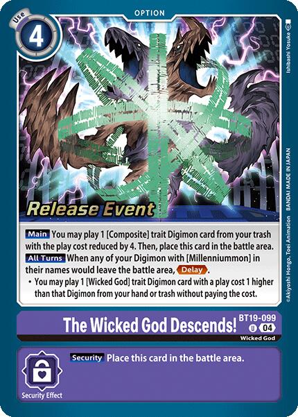 The Wicked God Descends! [BT19-099] [Release Special Booster 2.0 Celebration Event Cards] Foil