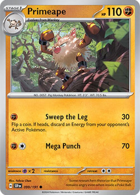 Primeape [099/191] [Surging Sparks] Reverse Holofoil