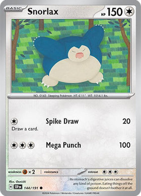 Snorlax [144/191] [Surging Sparks] Reverse Holofoil