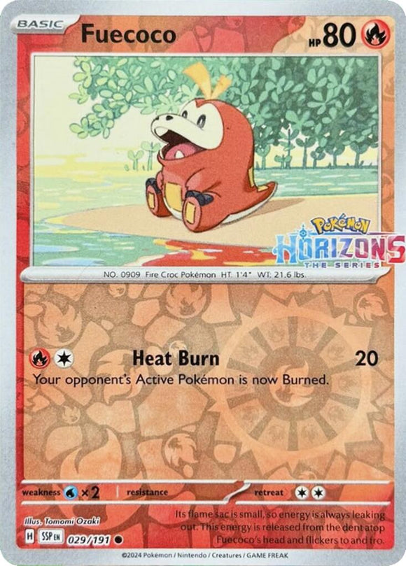 Fuecoco (Horizons Stamp) [029/191] [Surging Sparks] Reverse Holofoil