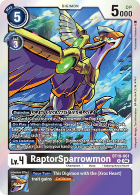 RaptorSparrowmon [BT19-061] [Release Special Booster 2.5] Foil