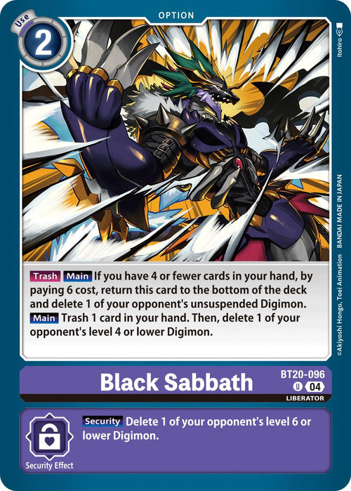 Black Sabbath [BT20-096] [Release Special Booster 2.5]