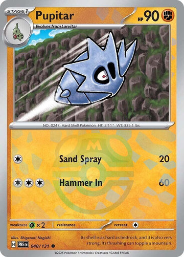 Pupitar (Master Ball Pattern) [048/131] [Prismatic Evolutions] Holofoil
