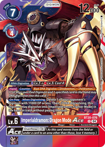 Imperialdramon: Dragon Mode ACE [BT20-076] [Release Special Booster 2.5] Foil