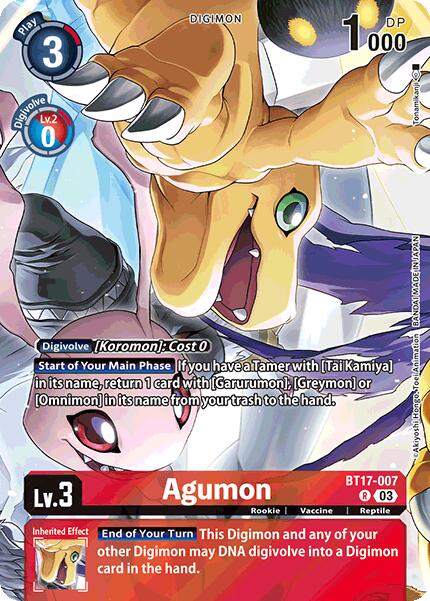 Agumon (Omnimon Binder Set) [BT17-007] [Secret Crisis] Foil