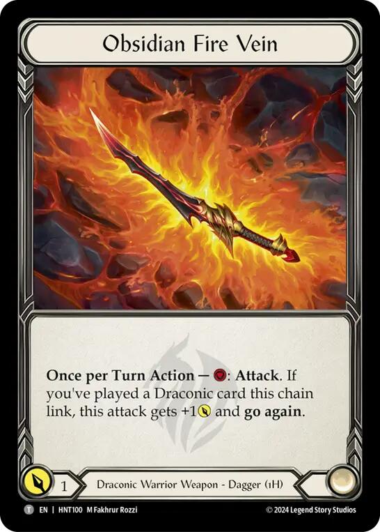 Obsidian Fire Vein // Kunai of Retribution [HNT100//HNT056] [The Hunted]