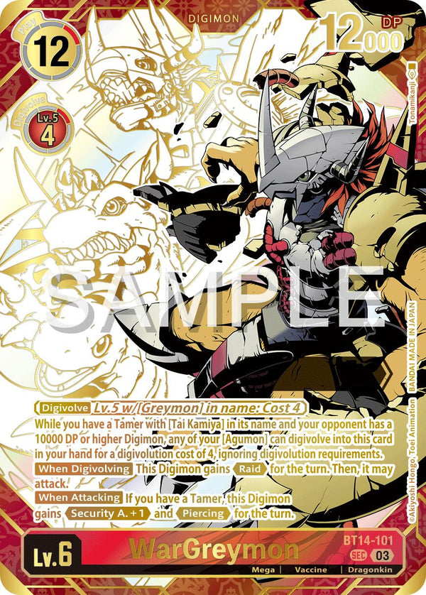 WarGreymon (Rare Pull) [BT14-101] [Release Special Booster 2.5] Foil