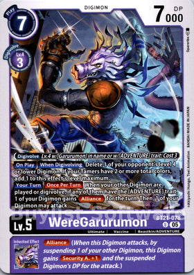WereGarurumon [BT21-078] [World Convergence]