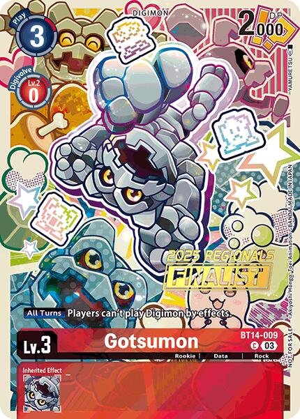 Gotsumon (2025 Regionals Finalist) [BT14-009 C] [Blast Ace] Foil