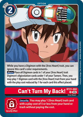 Can't Turn My Back! [BT21-092] [World Convergence]