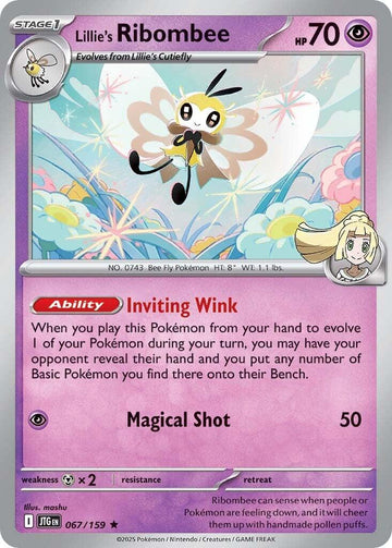 Lillie's Ribombee [067/159] [Journey Together] Reverse Holofoil
