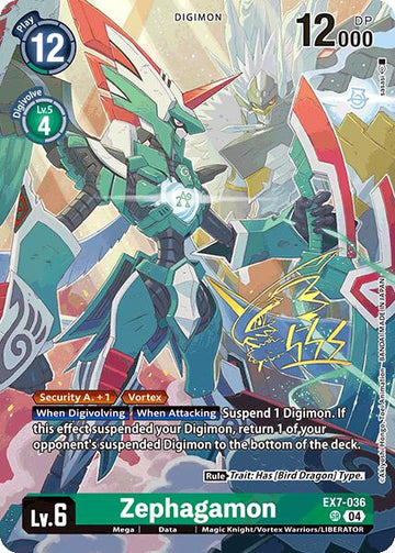 Zephagamon (Rare Pull) [EX7-036] [World Convergence] Foil