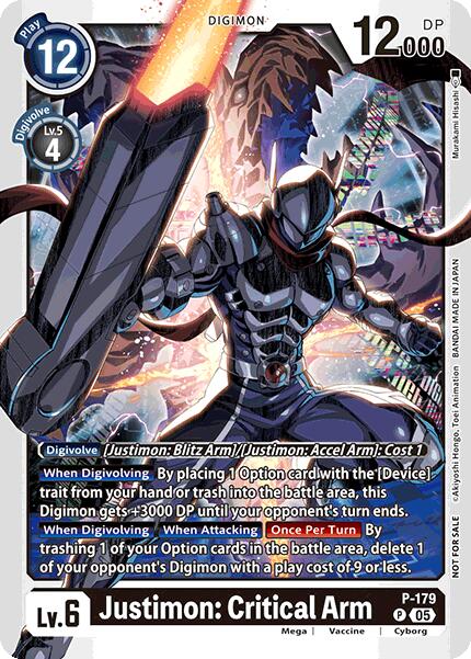 Justimon: Critical Arm (Store Tournament 2025 Vol.2 Participation Pack) [P-179] [Digimon Promotion Cards]