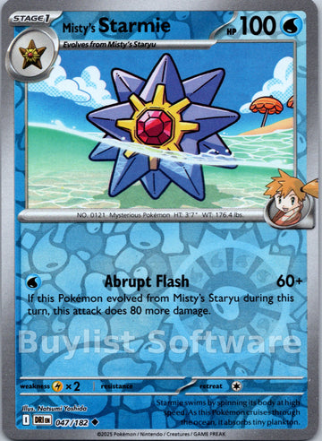 Misty's Starmie [047/182] [Destined Rivals] Reverse Holofoil
