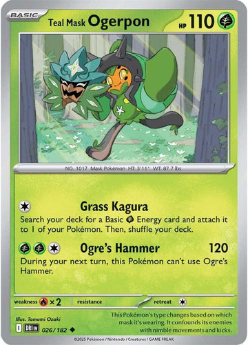 Teal Mask Ogerpon [026/182] [Destined Rivals] Reverse Holofoil
