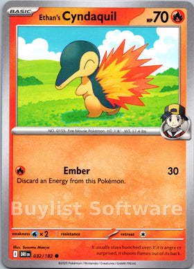 Ethan's Cyndaquil [032/182] [Destined Rivals]