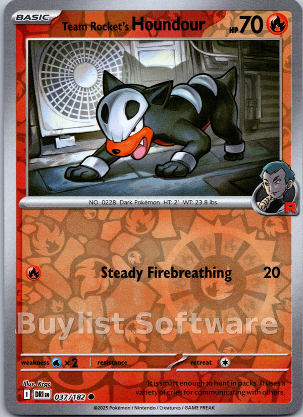Team Rocket's Houndour [037/182] [Destined Rivals] Reverse Holofoil